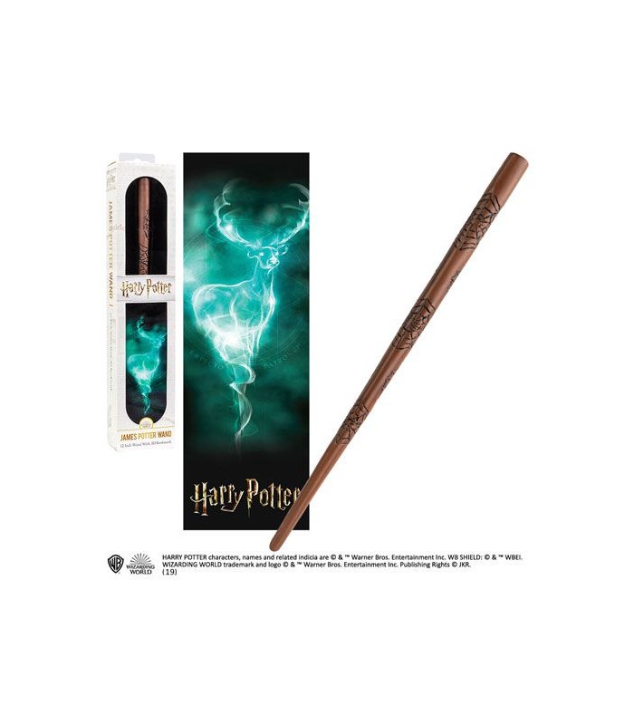 Set de varita de James Potter con punto de libro - Harry Potter
