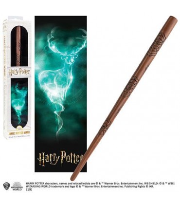Set de varita de James Potter con punto de libro - Harry Potter