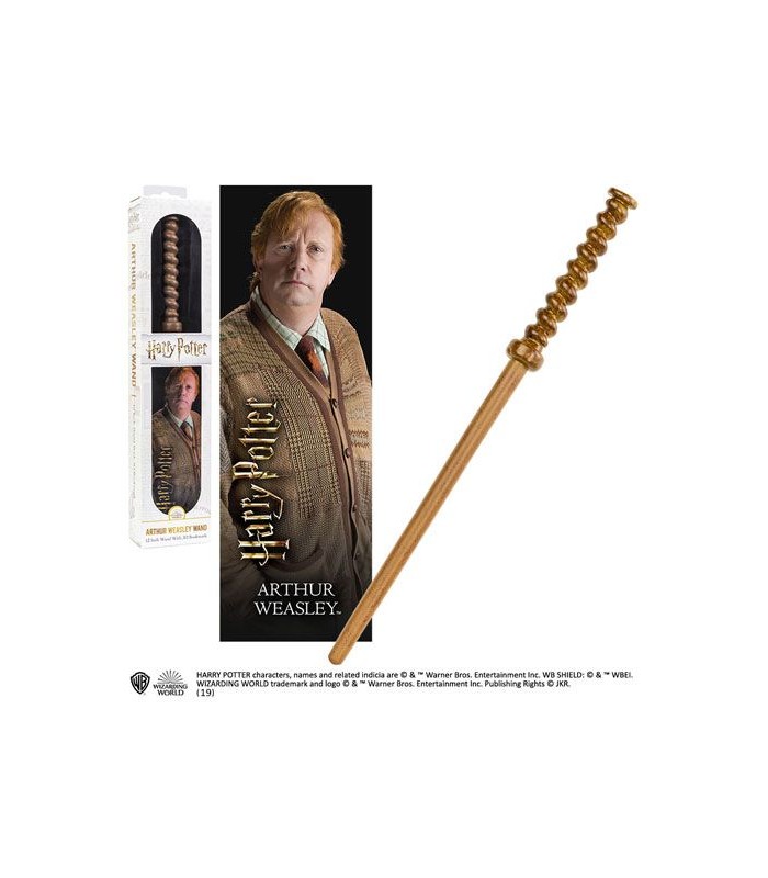 Set de varita de Arthur Weasley con punto de libro - Harry Potter