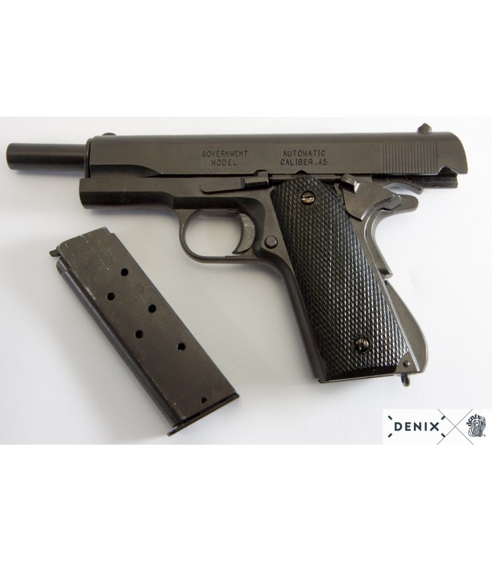 Réplica Pistola semi-automatica Colt M1A1 "1911" con cachas negras.