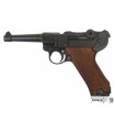 Réplica Pistola semi-automatica Luger P08 con cachas en madera.