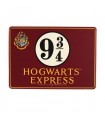 Placa metálica andén 9 y 3/4 (21 x 15 cm) - Harry Potter