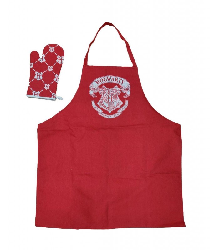 Delantal con manopla escudo Hogwarts - Harry Potter