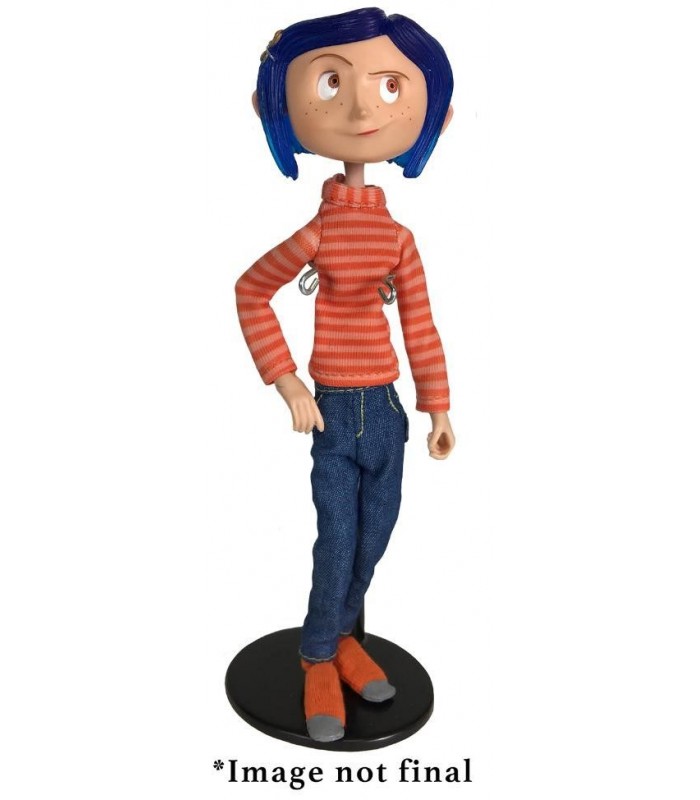 Figura articulada de Coraline con camiseta a rayas y vaqueros - Los Mundos de Coraline
