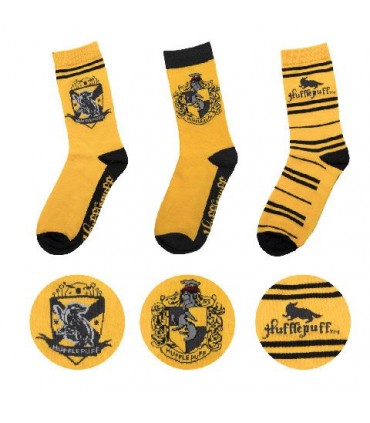 Juego de 3 pares de calcetines variados Hufflepuff - Harry Potter