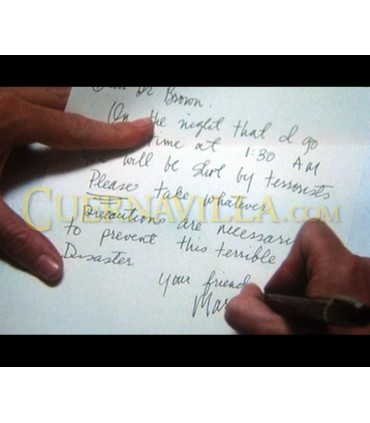 Carta de Aviso de Marty McFly a Doc Brown Regreso al Futuro