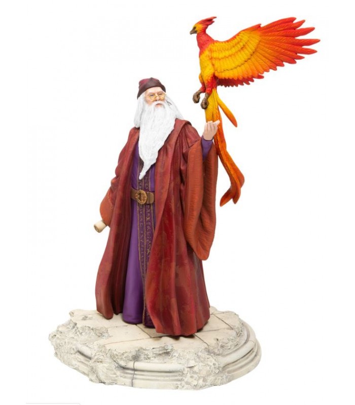 Figura de Albus Dumbledore con Fawkes - Harry Potter