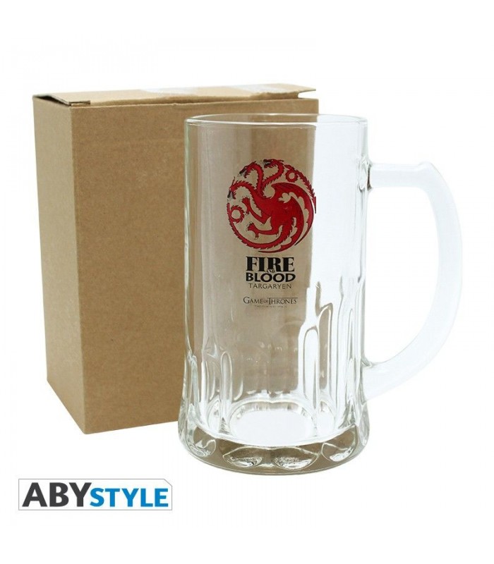 Jarra de cerveza de vidrio Targaryen - Juego de Tronos - Cuernavilla