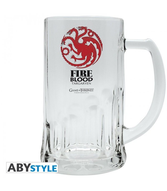 Jarra de cerveza de vidrio Targaryen - Juego de Tronos