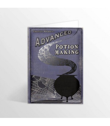Tarjeta con la portada de Pociones Avanzadas - Harry Potter