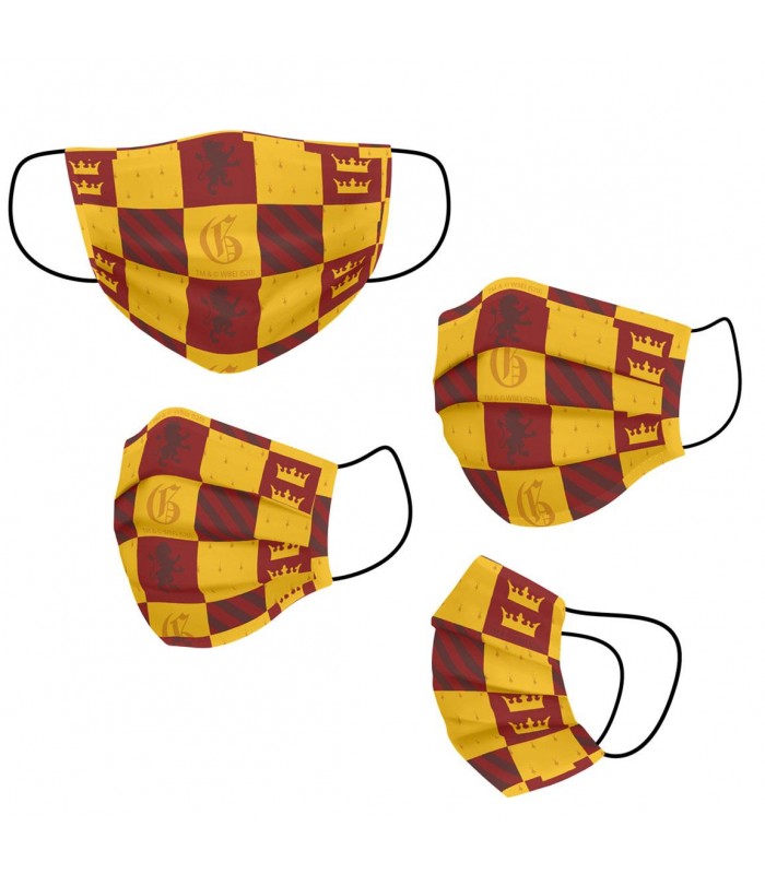 Mascarilla higiénica reutilizable Gryffindor TALLA INFANTIL - Harry Potter