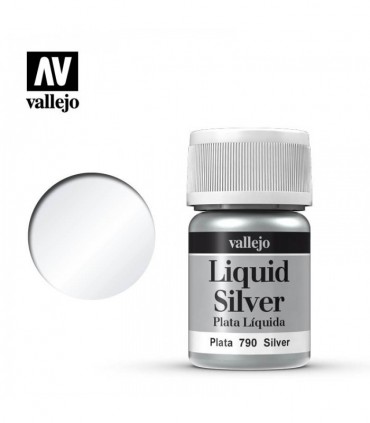 Toda la gama Model Color de Vallejo en Cuernavilla.com Pintura para modelismo Plata Liquid Silver - Vallejoal mejor precio