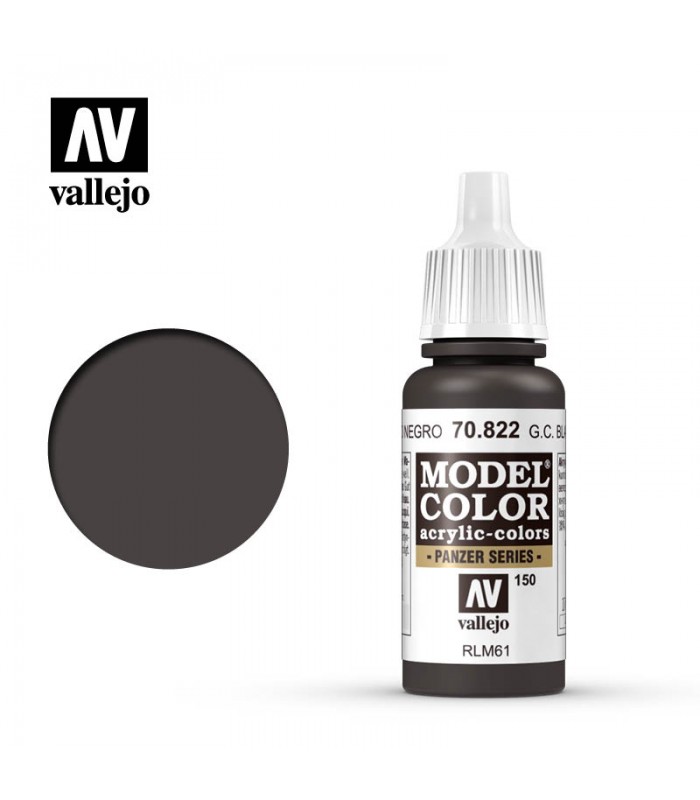 Pintura para modelismo Alemán Cam.Pardo Negro - Vallejo