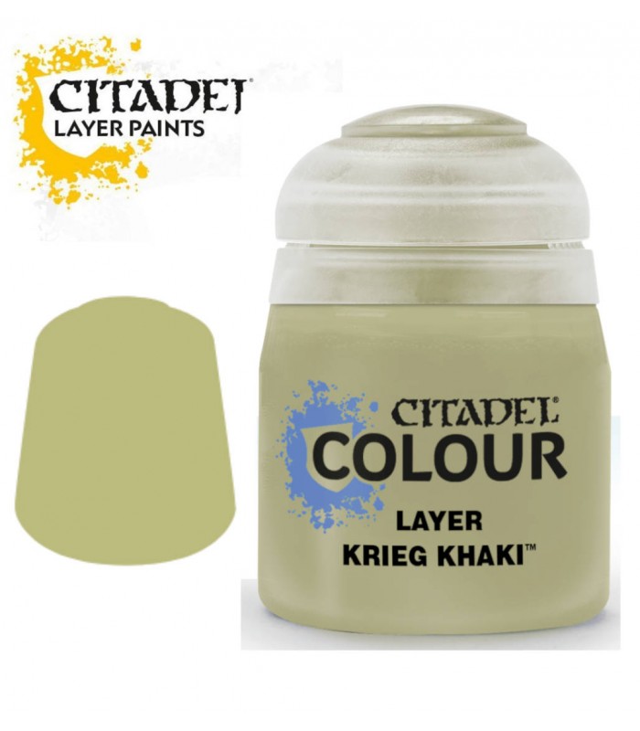 Toda la gama de pinturas Layer de Citadel en Cuernavilla, pintura para modelismo Krieg Khaki al mejor precio
