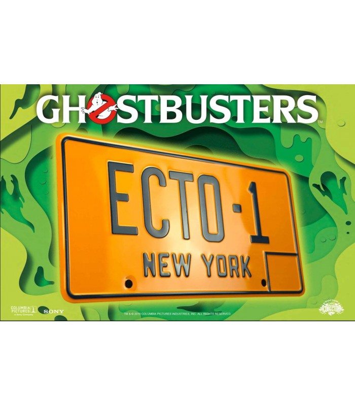 Las cositas más frikis de los cazafantasmas en Cuernavilla.com réplica de la matrícula del Ecto-1 al mejor precio