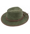 Sombrero vaquero de piel vuelta verde