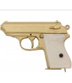 Réplica de la pistola Walther PPK con acabado dorado