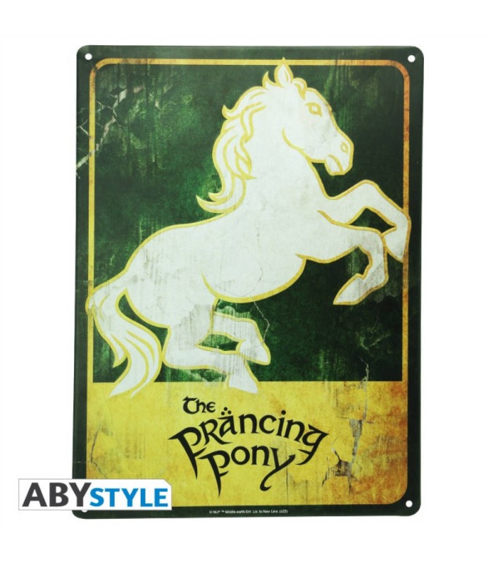 Placa decorativa metálica del Pony Pisador (The Prancing Pony) del Señor de los Anillos en Cuernavilla.com al mejor precio