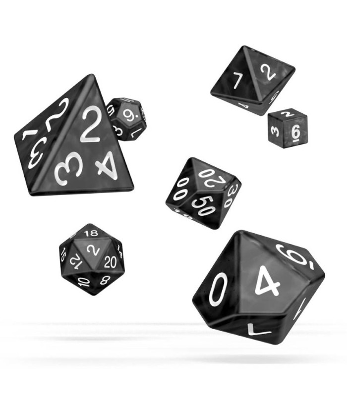 Set de dados para rol en color negro