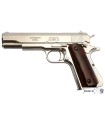 Cuernavilla.com Réplica del Colt 1911MA1 en cromado con las cachas de madera oscura - Dénix al mejor precio