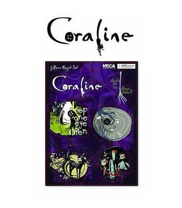 Imanes Coraline Set de 6 Imanes Los Mundos de Coraline