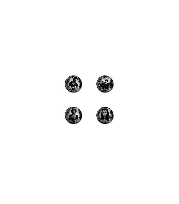 Pack 4 Chapas "Alice y Jacob" Crepúsculo - Twilight Pin Set