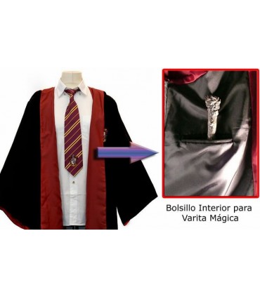 Disfraz Túnica de Harry Potter Vestuario Mago Gryffindor Talla S