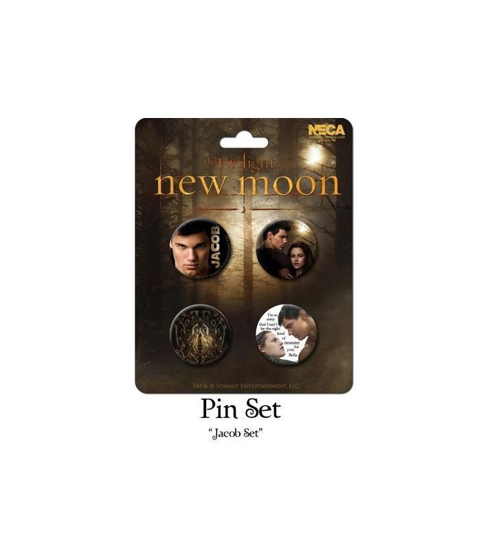 Chapas Jacob Black Set de 4 Luna Nueva New Moon Crepúsculo