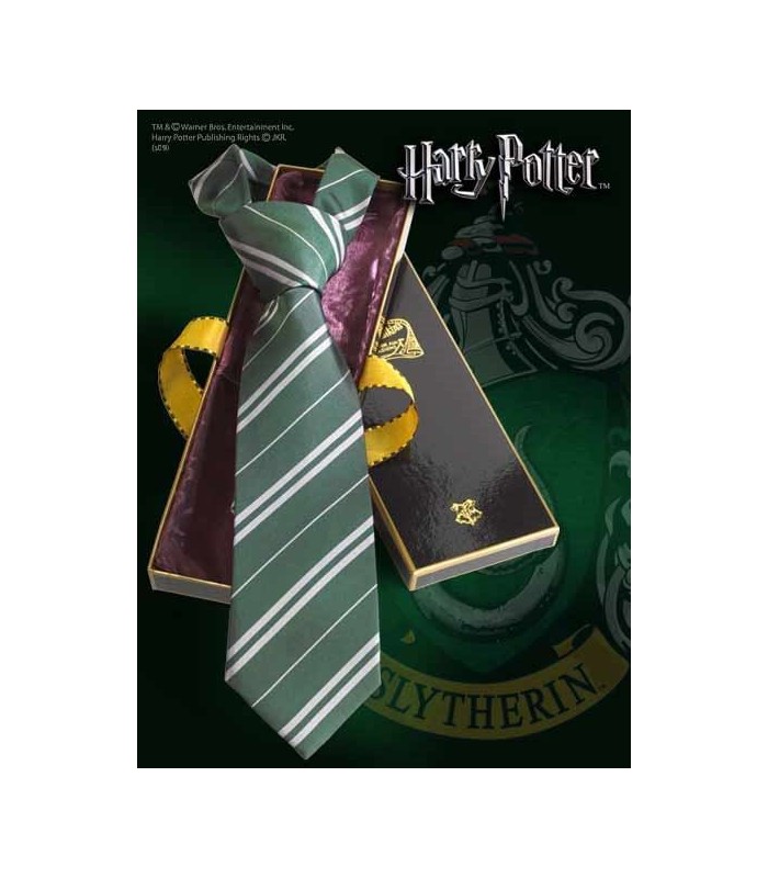 Corbata Slytherin 100% Seda (Noble Collection)