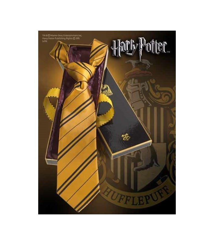 Corbata Hufflepuff 100% Seda (Noble Collection)