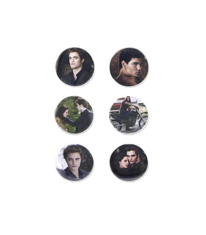 Chapas Edward, Jacob y Bella Set de 6 Luna Nueva Crepusculo