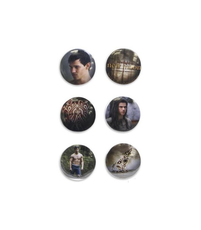 Chapas Jacob Black Quileute Set 6 Luna Nueva Crepusculo New Moon