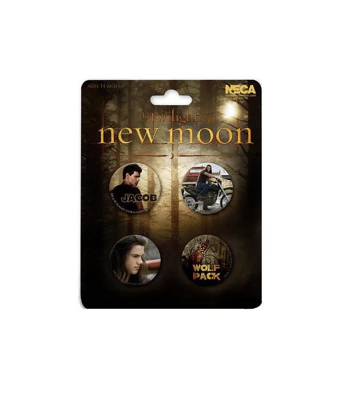 Chapas Jacob Wolf Pack Set de 4 Luna Nueva Crepusculo New Moon