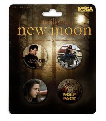Chapas Jacob Wolf Pack Set de 4 Luna Nueva Crepusculo New Moon