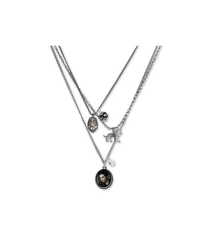 Colgante Triple Cadena Edward Cullen Relicario Luna Nueva