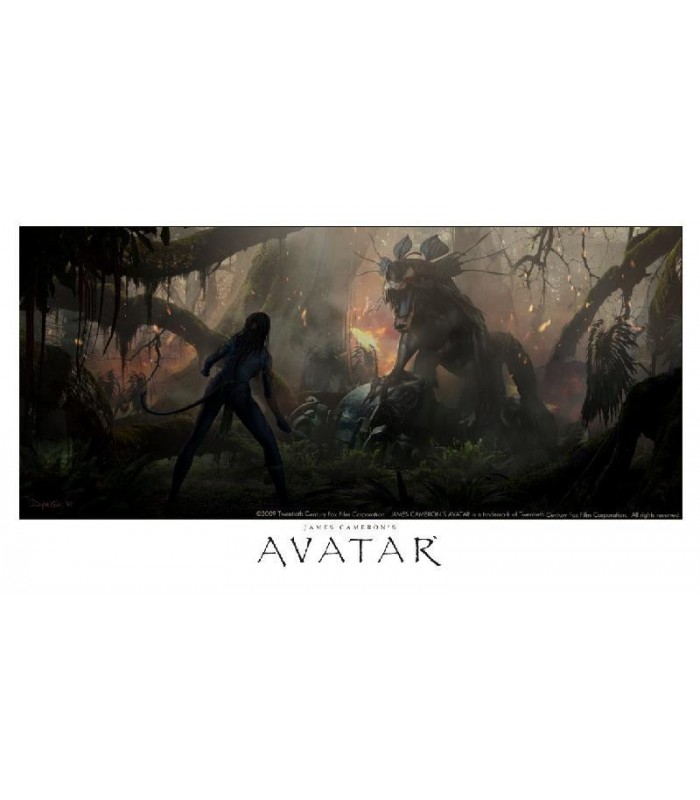 Lamina Avatar Neytiri y Thanator Giclée en Papel