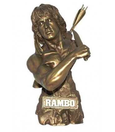 Busto Rambo Faux Bronce Estatua Escala 1:3 Edición Limitada
