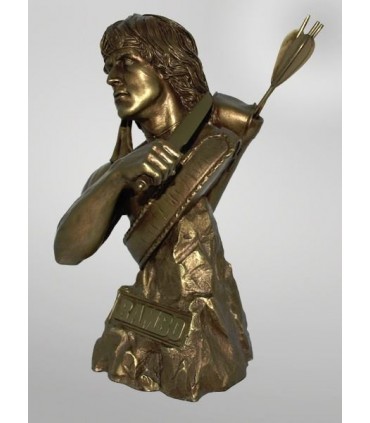 Busto Rambo Faux Bronce Estatua Escala 1:3 Edición Limitada