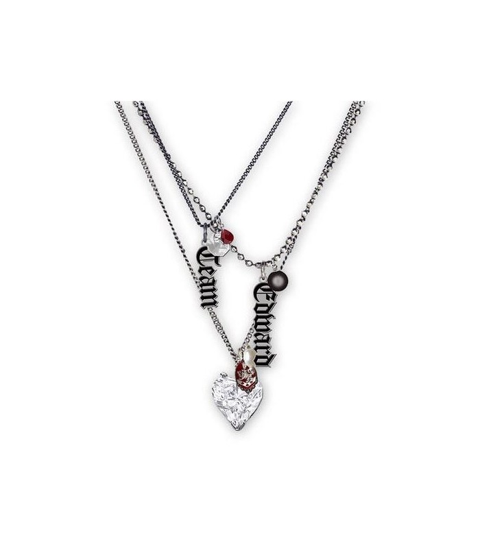Colgante Triple Cadena Team Edward Corazon Eclipse Crepúsculo