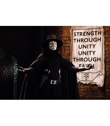 Máscara de V de Vendetta (Guy Fawkes, Anonymous) Réplica Oficial