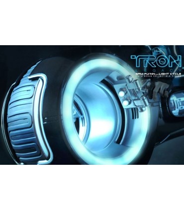 Figura Sam Flynn con Moto de Luz Tron Legacy