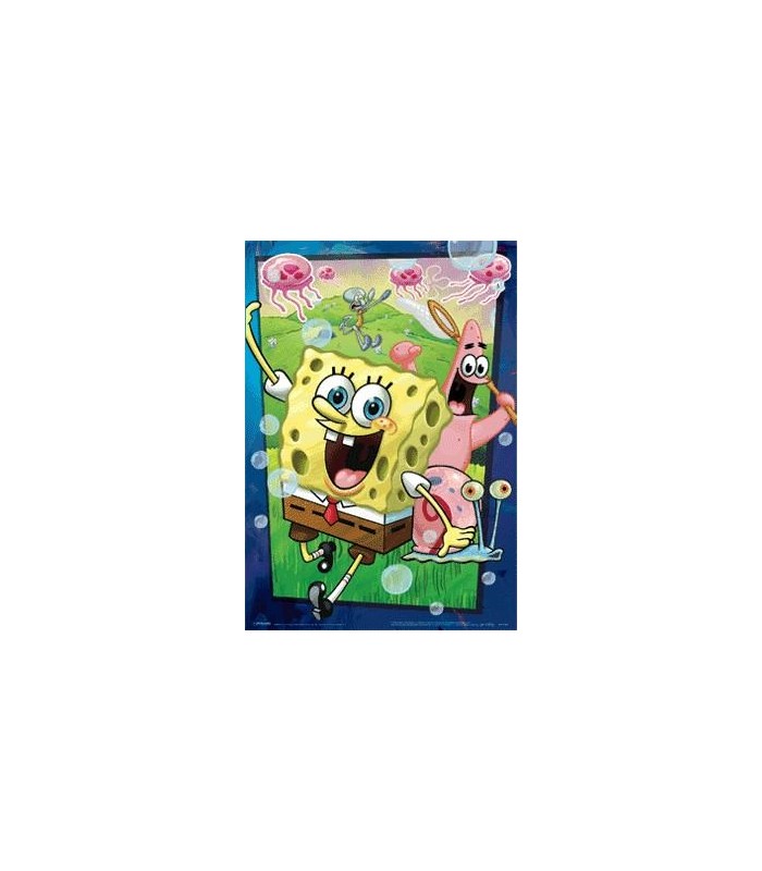Poster Efecto 3D The Jellyfish Fields Bob Esponja