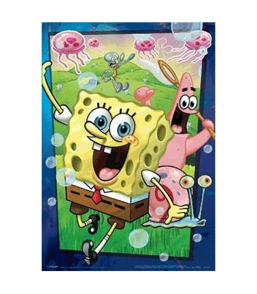 Poster Efecto 3D The Jellyfish Fields Bob Esponja