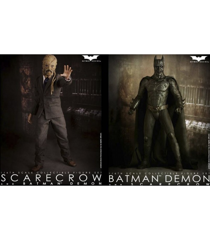 Figuras Demon Batman y Scarecrow Batman Begins Escala 1:6