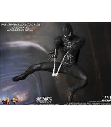 Figura Spiderman 3 Black Suit Masterpiece Escala 1:6