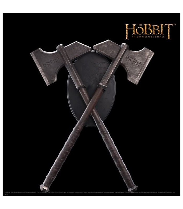 Hachas de Dwalin El Hobbit: Un Viaje Inesperado Réplica 1:1