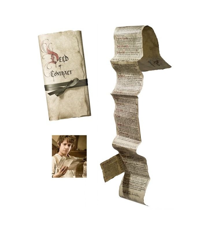 Contrato Bilbo Bolsón El Hobbit: Un Viaje Inesperado Réplica 1:1