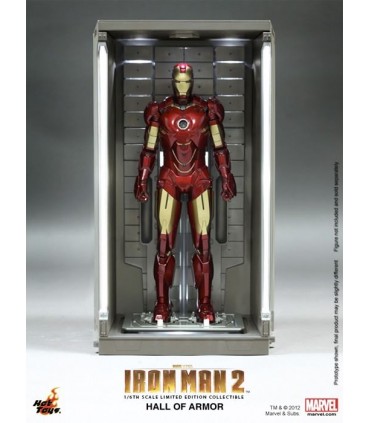 Set 1 Diorama Expositor Hall of Armor Escala 1:6 Iron Man 2