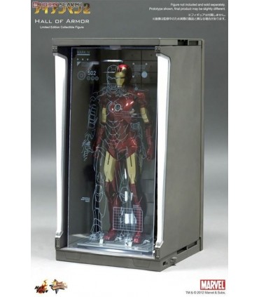 Set 1 Diorama Expositor Hall of Armor Escala 1:6 Iron Man 2