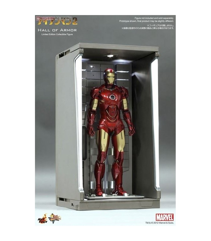 Set 1 Diorama Expositor Hall of Armor Escala 1:6 Iron Man 2